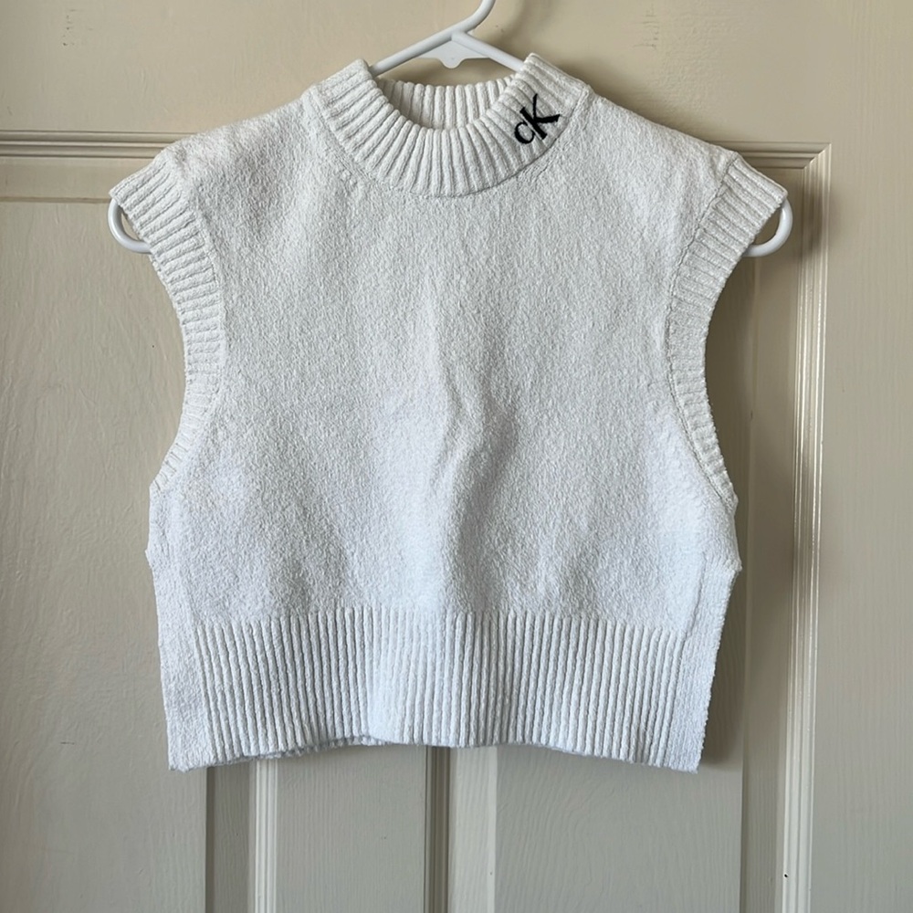 Calvin Klein cropped mock neck sweater